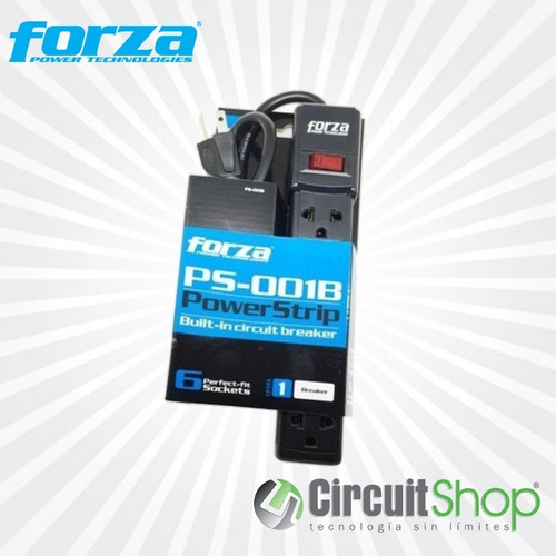 Regleta Forza 6 Tomas Corta Picos 110v 220v Circuit Shop