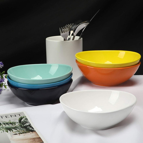 W Amhomel Ceramic Bowls, 18 Ounce For Cereal, Salad,