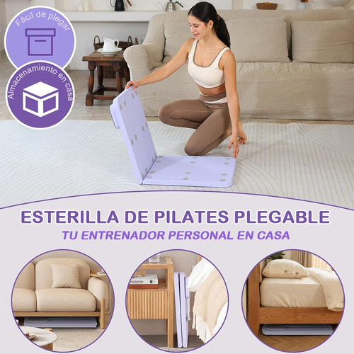 Pilates Juego Plegable Multiusos,abdominal Tabla De Ejercici Lavanda