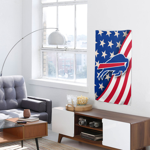 Bandera Vertical Buffalo Bills Nfl Americana - Foco