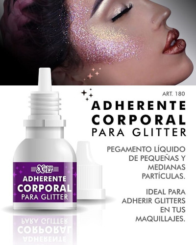 Imagen 2 de 4 de Adherente Corporal Para Glitter Pegamento Para Glitter Xúlu