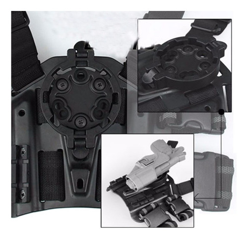 Imagen 5 de 8 de Adaptador De Liberación Rápida Para Holster Serpa Black Hawk