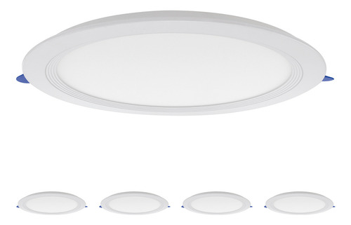 Pack 4 Lámparas Techo Led 24w, 6500k, Estévez, Color Blanco