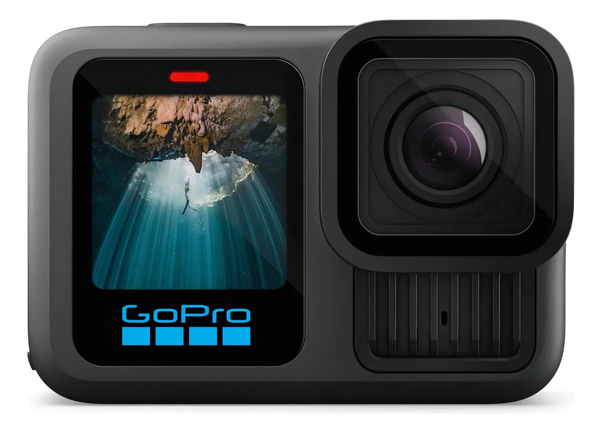 GoPro HERO13 Black - Câmera de ação à prova d'água 10m, 5.3K60, 27MP, HyperSmooth 6.0, GPS, Wi-Fi 6, Detecção Automática das lentes HB-Series