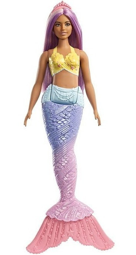 Barbie Dreamtopia Sereia Curvy Cabelo Roxo Mattel