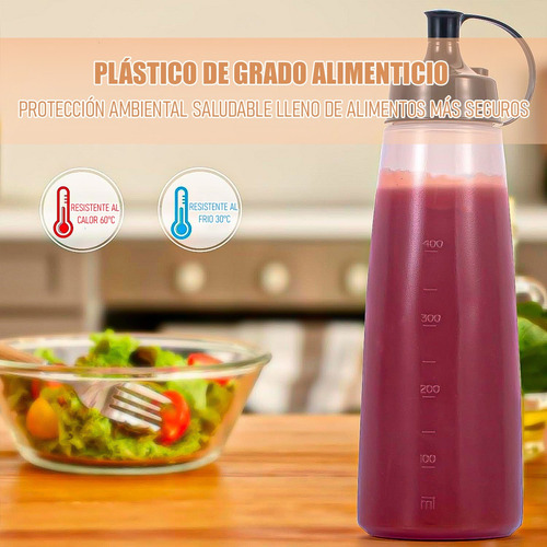 Botella De Salsa Envase Para Ketchup Pack 4 Envases Salseros
