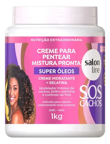 Salon Line Creme Para Pentear Salon Line Gel Creme SOS Cachos Super Óleos 1kg