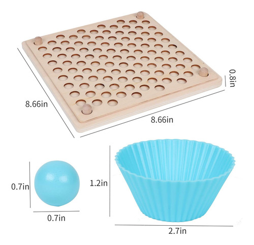 Qzmtoy Juego De Cuentas De Tablero De Clavijas De Madera, Ju