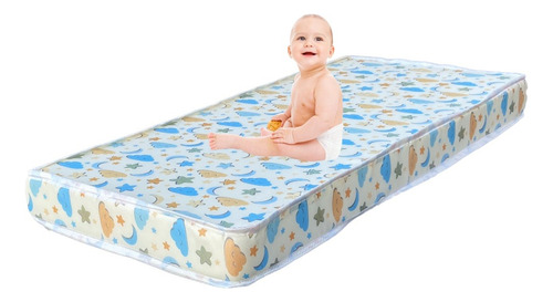 Colchón Cuna Bebe Tela Impermeable Motivos Unisex 135x60