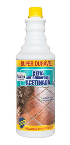 Cera Antiderrapante Acetinada Duratto Incolor 1 Litro