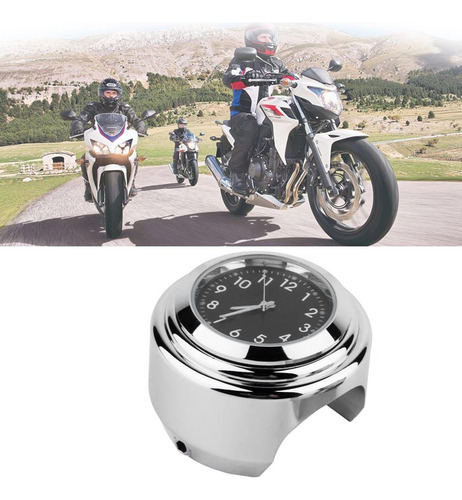 Reloj De Manillar De Motocicleta Cromado Precise Time