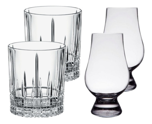 Vaso De Whisky Spiegelau X 2 + 2 Copas Cata Estilo Glencairn