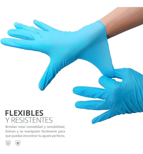 Imagen 6 de 10 de Guantes De Vinil Libre De Latex Y Nitrilo Vinyl No Esteril
