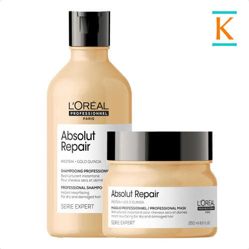 L'oréal Kit Professionnel Absolut Repair: Shampoo + Máscara