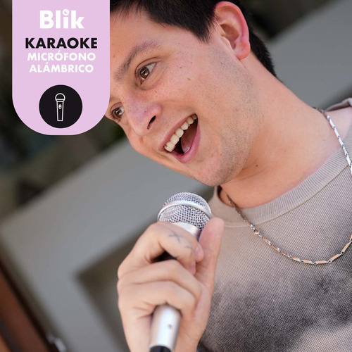 Parlante Bluetooth Karaoke Blik Lightmax6 Color Negro