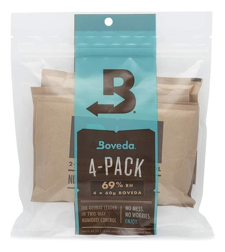 Boveda 69% Rh Tamaño 60 Pack De 4 Piezas