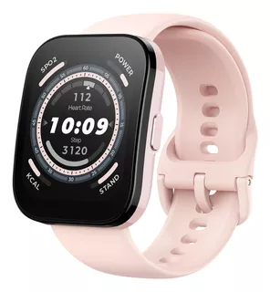 Smartwatch Amazfit Bip 5 Sport 1.91" caja pastel pink, malla rosa de silicona y bisel de plástico