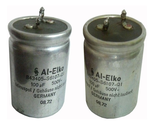 Condensador 100 Uf 500v Germany Al-elko Diámetro 3.4cm