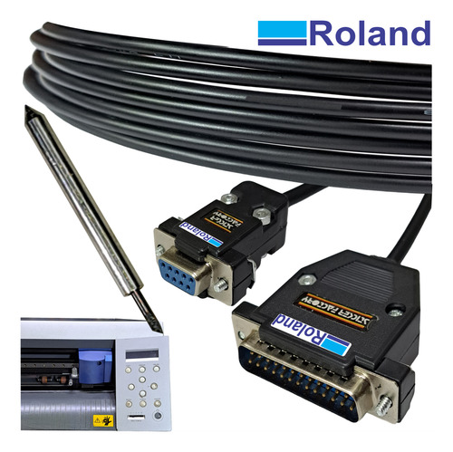 Cable Serial P/ Roland Db25- Db9 3 Mt Rs232 + Navaja