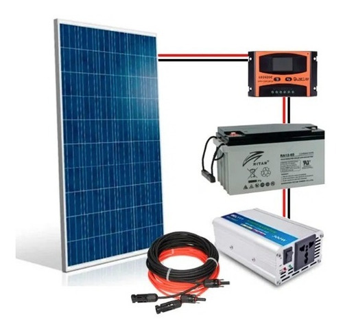  Kit Solar Peru 300wh/dia Casa Campo : Tv, Luz