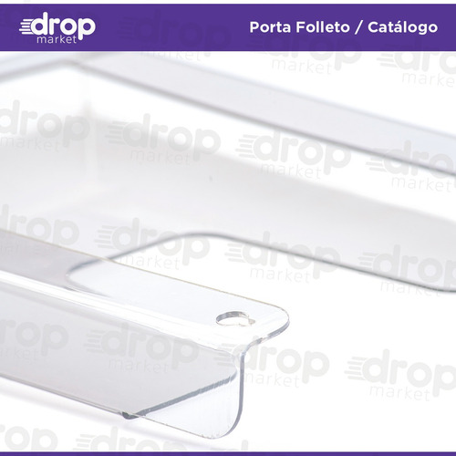 Imagen 5 de 10 de Porta Folletos Hojas Catálogos A4 Tipo Acrílico Pared X 1 U.