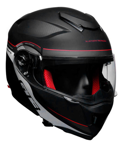 Casco Moto Talla L Certificado Bluetooth Blanco Gt3 Vento