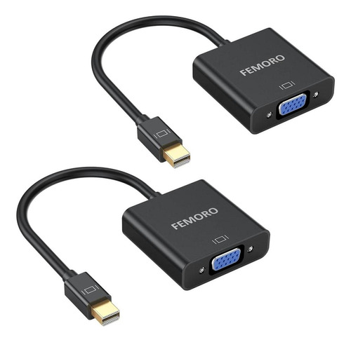 Adaptador Mini Displayport A Vga Paquete De 2 Puerto De