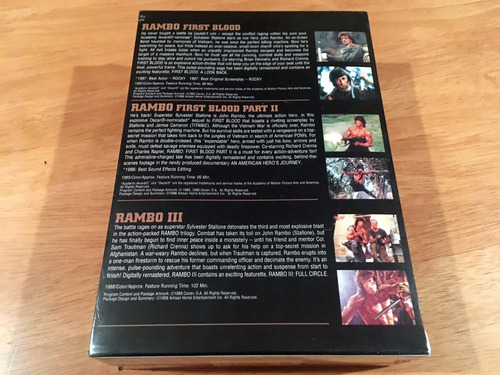 Rambo 1 - 2 - 3 First Blood Box Set 3 Dvd Usa 2001 Sellado
