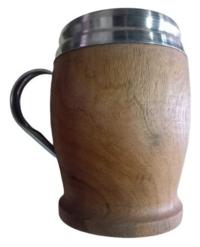Chopp Cervecero Artesanal,madera Algarrobo Con Vaso Aluminio