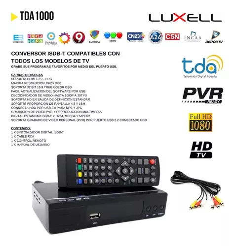 DECODIFICADOR TV DIGITAL TDA1000 LUXELL