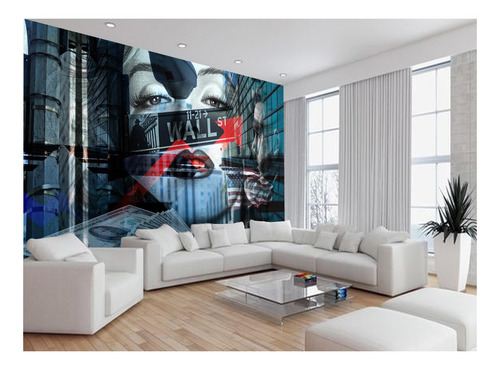 Papel De Parede 3d Cidade Prédios Wall Street M² Ncd358