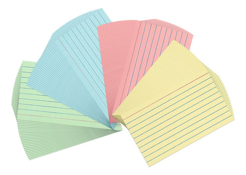 S 300 Hojas De Fichas De Colores, Tarjetas De Notas Con S