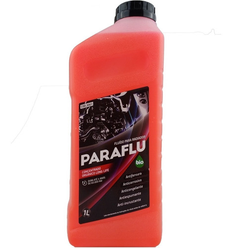 Aditivo Para Água Do Radiador Paraflu Bio Concentrado Orgânico Rosa Long Life Coloração Rosa 1l