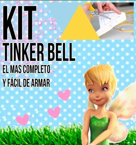 Kit Imprimibles Editables Tinkerbell Cotillon + Candy