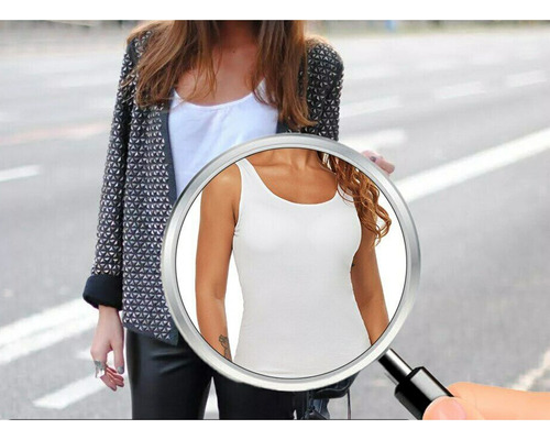 Pack 4 Piezas Camiseta Tank Top Dama Lisa Algodón