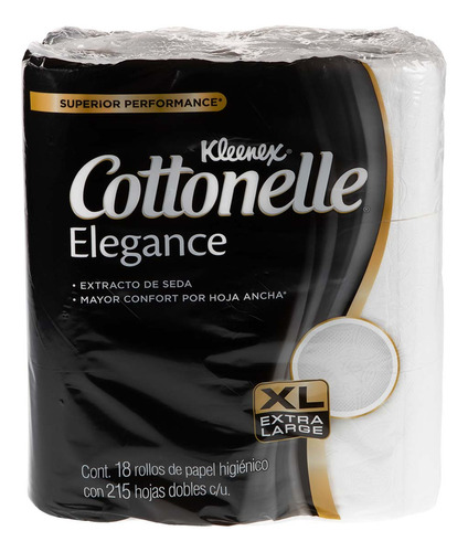Papel Higiénico Kleenex Cottonelle Elegance 18 Rollos