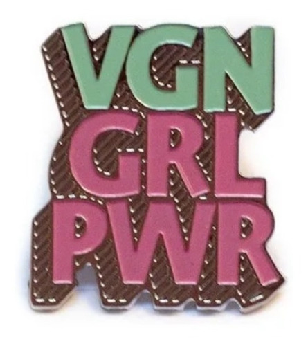 Imagem 1 de 1 de Pin De Metal - Vegan Girl Power