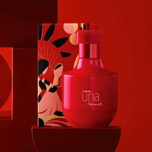 Perfume Una Somos Deo Parfum Meu Vermelho Natura Feminino 75ml
