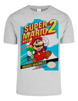 Comprar Playera Super Mario Bros 2 Nes Mario Madness Gris Jaspe