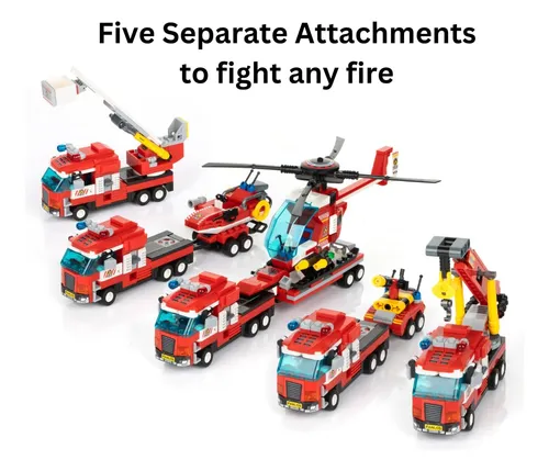 Bloques Firetruck Armar Camion De Bomberos 646pzas+accesorio