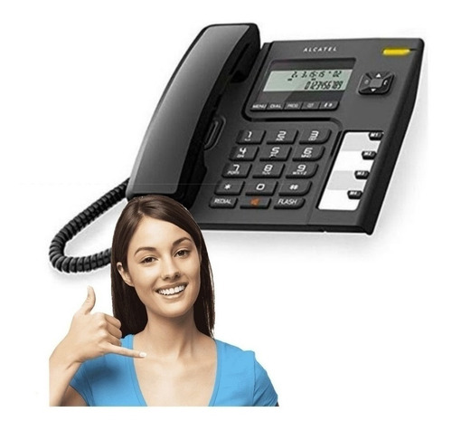 Teléfono Mesa Pared Alcatel T56 Identificador Pantalla Cuota