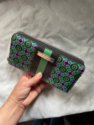 Billetera Jackie Monogram Usada , Desgaste Del Color Verde Musgo Floreado (Usado)
