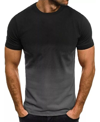 Camiseta Deportiva De Manga Corta Gradient Para Hombre