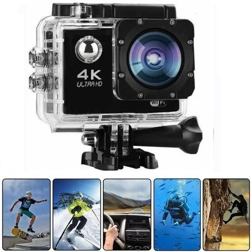 Câmera Ultra 4k Wi-fi Prova D'água Youtuber Bike Moto Trilha