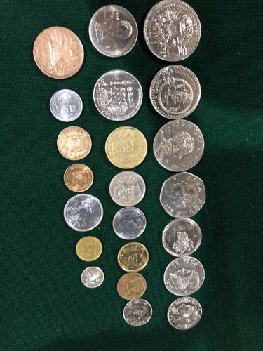 Lote De 22 Monedas Y Billetes Mexicanos  259 Pesos De Envio