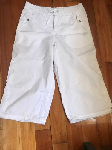Pantalón Blanco  Nike (original) Tipo Babucha/ Capri - Mujer