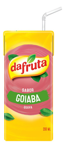 Suco de goiaba e maçã  Dafruta  - líquido sem glúten 200 ml 