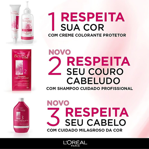 Tinta L'oréal Paris Excellence Creme 7.0 Louro Natural 162.5 Louro Natural