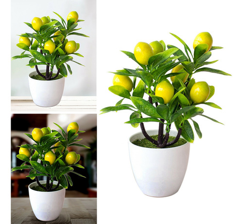Flores Artificiales De Plástico Con Forma De Limonero De 18