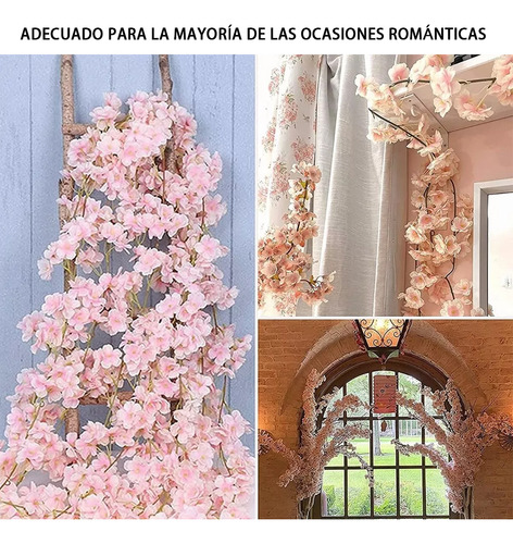 4pcs Flores Artificial De Cerezo Decorativas Para Boda Hogar